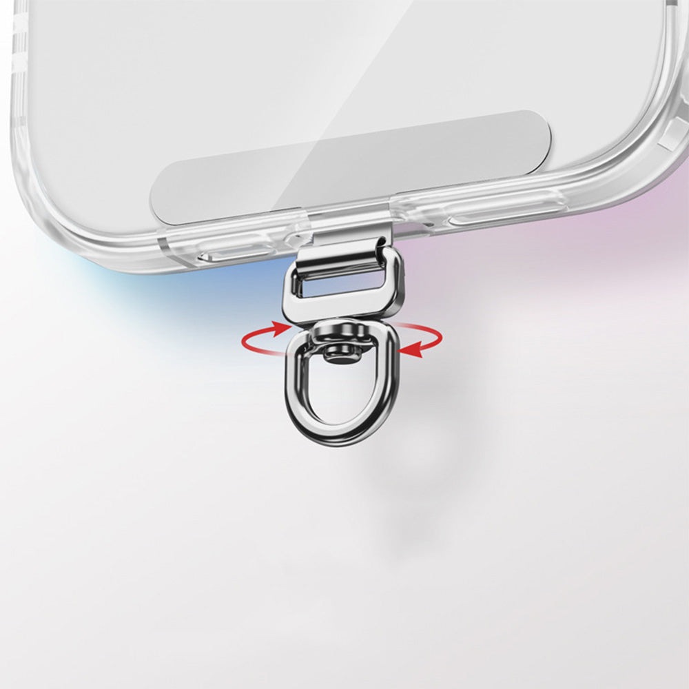 3 PCS Rotating Phone Tether Tab-Silver