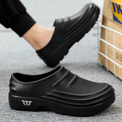 Chef Shoes Non Slip Kitchen Work Clogs Wear Resistant Chef Clogs Black