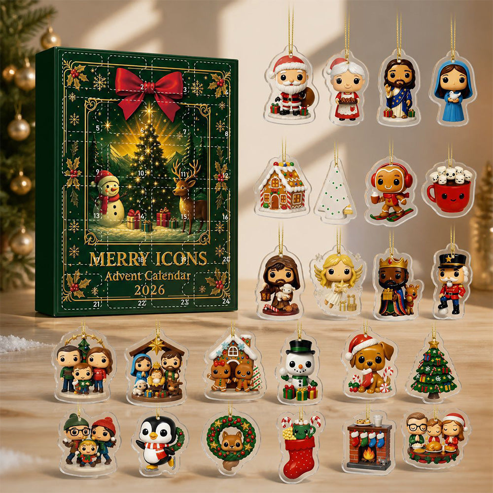 Christmas Advent Calendar 24 Day Countdown Set Xmas Tree Decor Gift for Adult