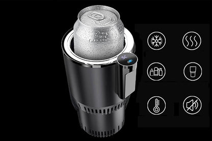 2 in 1 Car Cup Warmer Cooler Smart Car Mug Holder Auto Car Cooling and Heating Cup with LED Temperature Display Car Refrigerator-Black