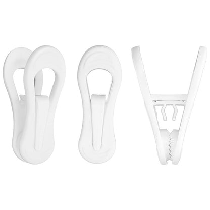 30 Pack Anti Slip Clips for Garments Socks Snacks Hanger Clips - White