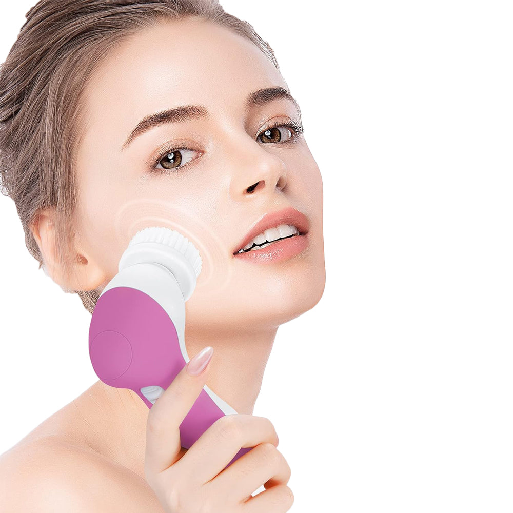 Skin Cleaning Brush Rotating Face Exfoliating Scrubber Dual Speed Facial Cleaning Brush Set