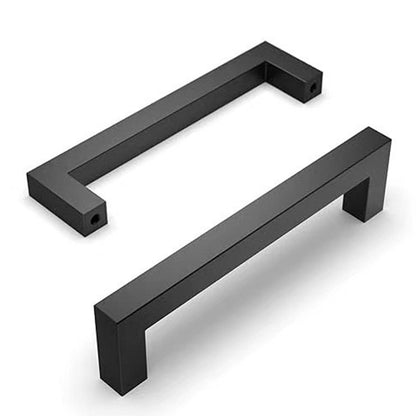 2 Pieces 12mm Square Stainless Steel Kitchen Cabinet - Black