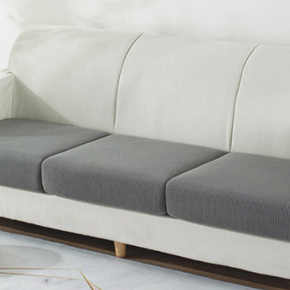 4Pcs Stretch Sofa Seat Cushion Cover Light Gray