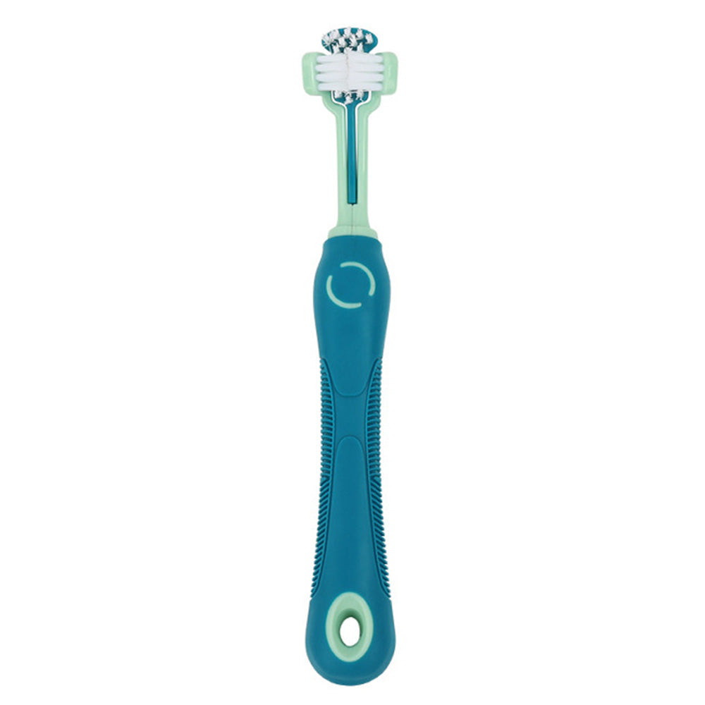 Pet Toothbrush for Dogs and Cats 3 Sided-Green