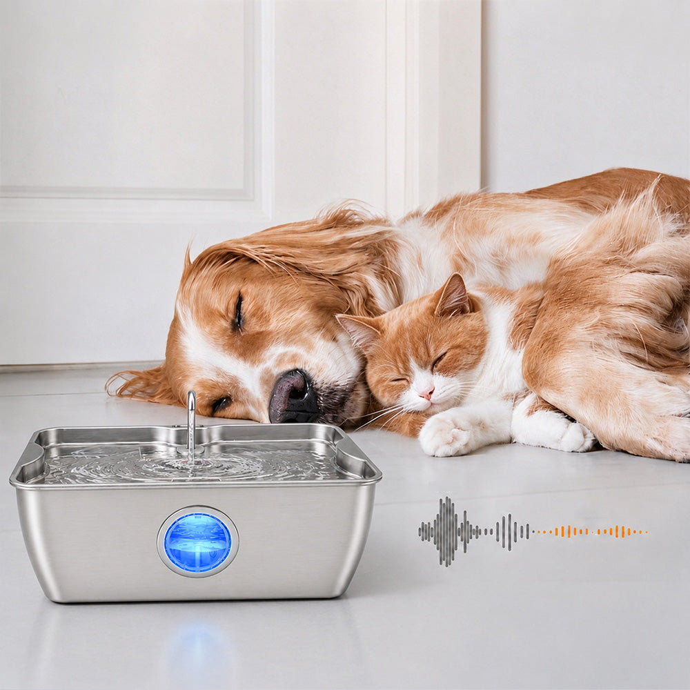 12L Stainless Steel Pet Water Fountain for Large Dogs Multi Pet