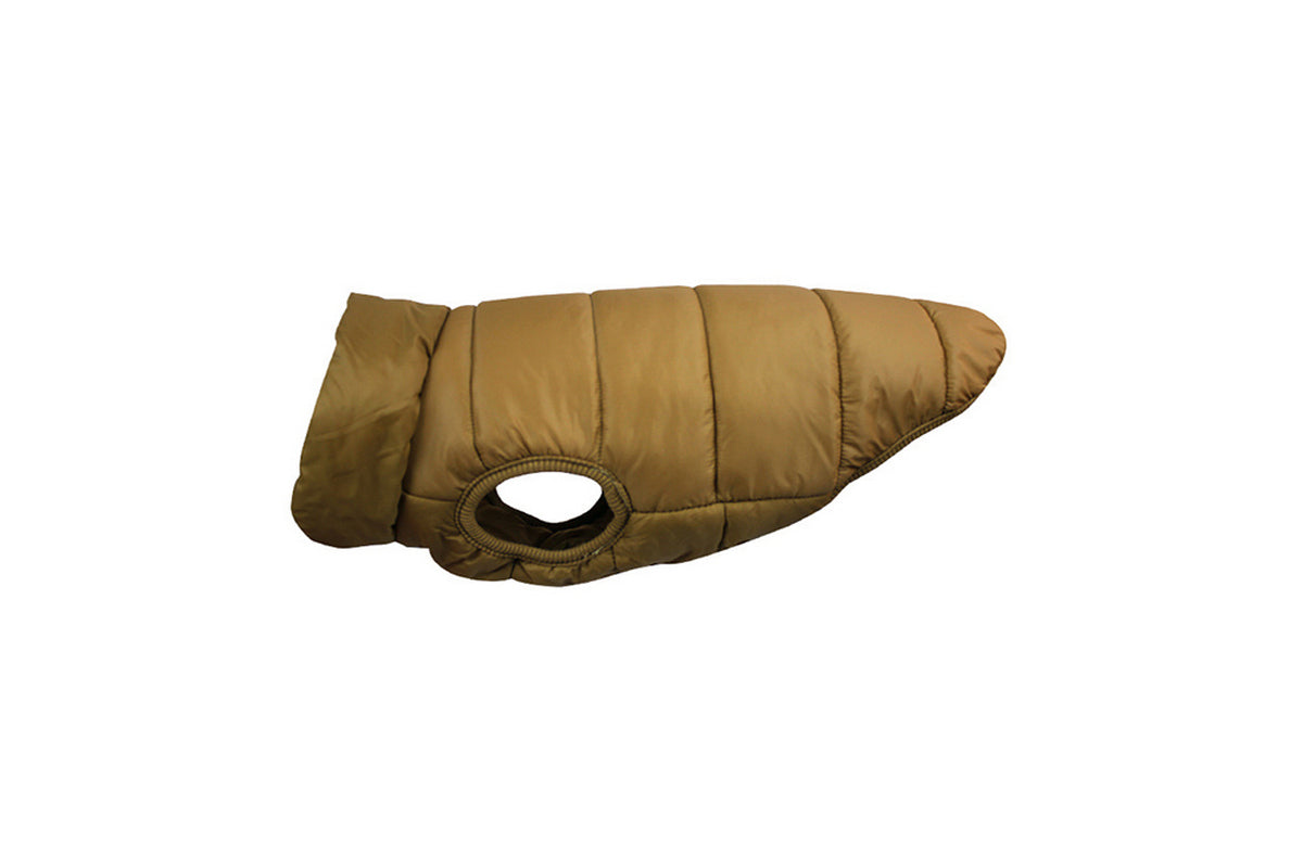 Warm Dog Jacket Cold Weather Coat Warm Doggie Clothes Waterproof Dog Vest-Coffee