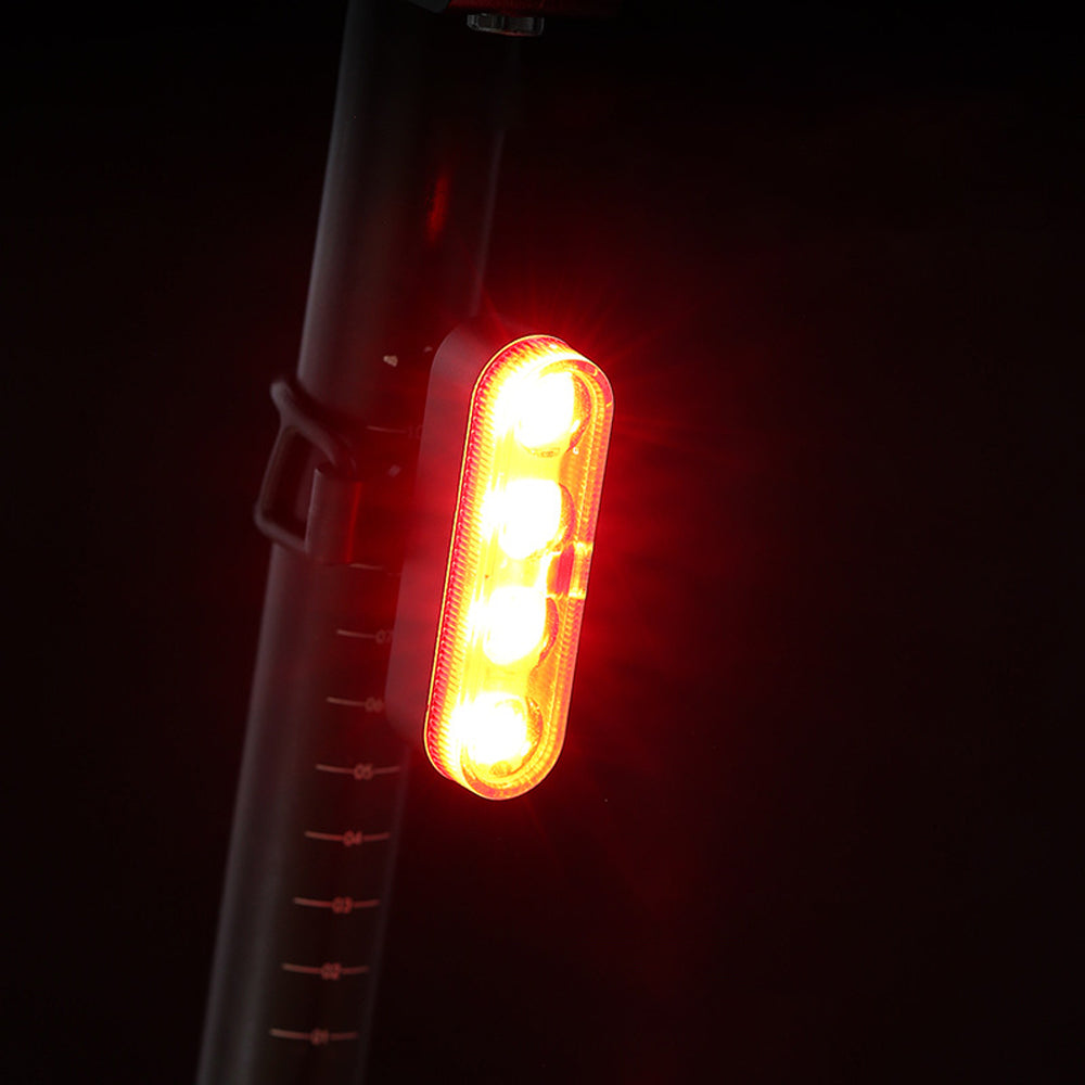 2Pcs Bike Tail Light 4 Modes Bike Rear Light Waterproof Bicycle Taillight-Red