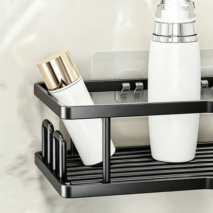 2 Piece Carbon Steel Adhesive Corner Shower Caddy Set