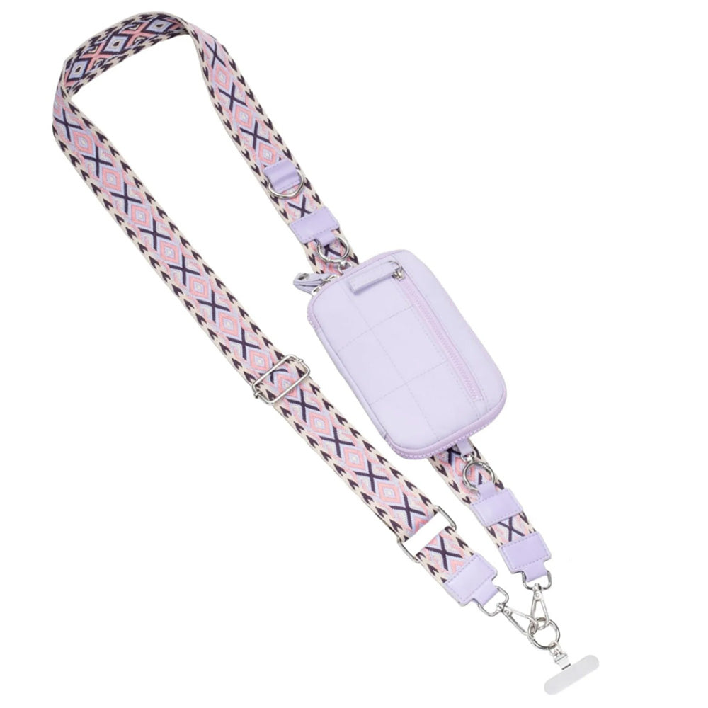 2Pcs Phone Lanyard Clip and Go Strap for Phone with Wallet Crossbody -Purple