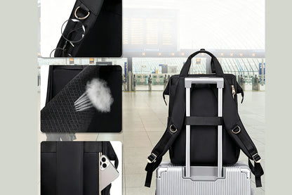 2-in-1 Laptop Lunch Backpack - Black