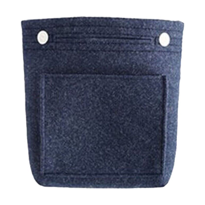 Women Organizer Bag Purse Insert Bag Felt Multi Pocket Travel Insert Organizer Handbag -Dark blue