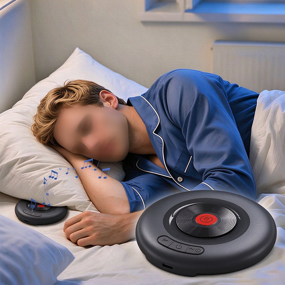 Bluetooth 6.0 Pillow Speaker Ultra Thin Sleep Speaker - Black