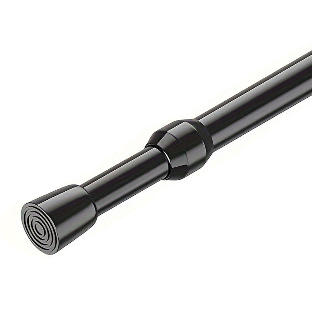 No Drilling Black Expandable Rods Adjustable Curtain Rods for Window