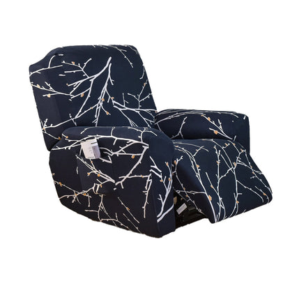 4-Piece Set Printed Recliner Chair Protector Cover Stretch  Sofa Couch Slipcover Style 3
