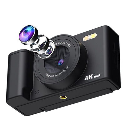 4K Digital Camera with Flip Screen and Autofocus for Vlogging and Photography Beginners Black