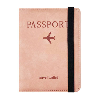 RFID Shield Passport Holder and Luggage Tag Set  - Pink