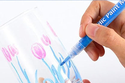 18Pcs DIY Nail Art Paint Pen Set Acrylic Paint Markers Nail Dotting Drawing Pens