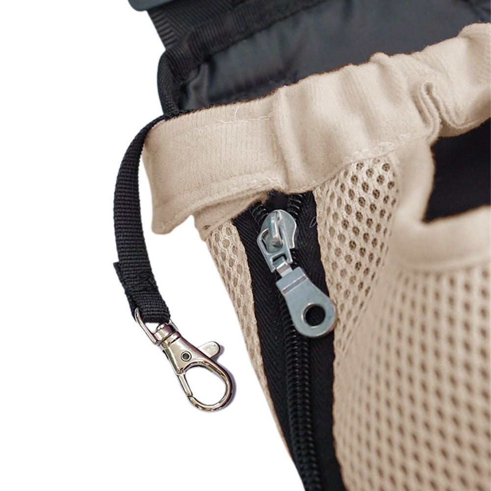Pet Carrier Backpack for Front and Back Carrying Dogs Cats - Apricot