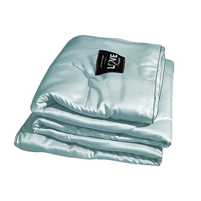Silk Imitation Summer Cool Air Condition Quilt Washable Quilt Sky Blue