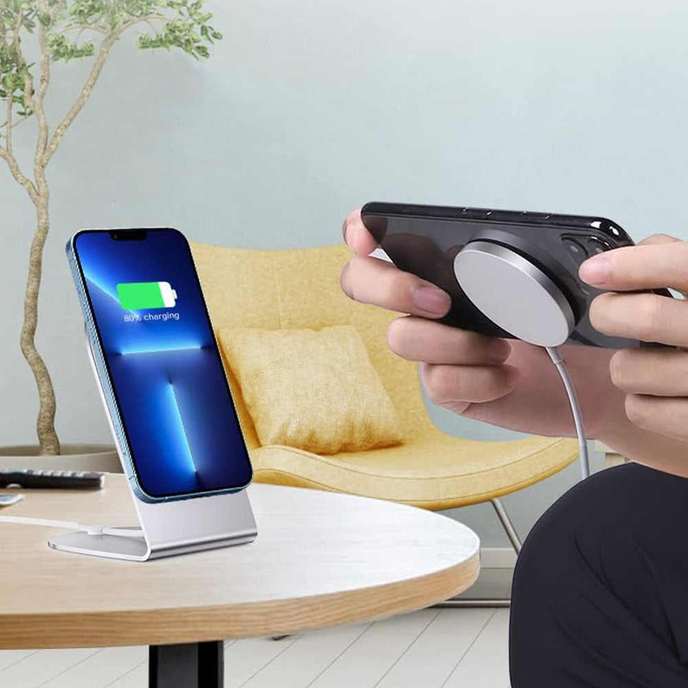 15W Foldable Wireless Charging Stand Fast Charging Pad for iPhone 16/15/14/13/12 Series
