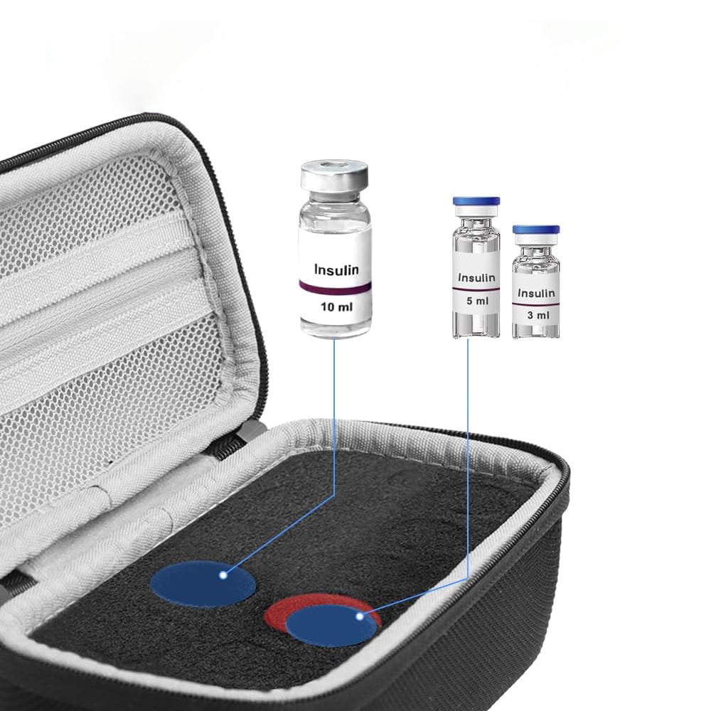 Insulin Vial Storage Case Waterproof Peptide Case for Fridge