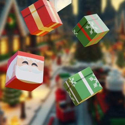 Magnetized Building Blocks for Kids Christmas Themed STEM Learning Cubes Style 1