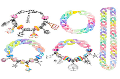 Clay Beads Bracelet Making Kit Friendship Jewelry Making Charms Gifts 180pcs