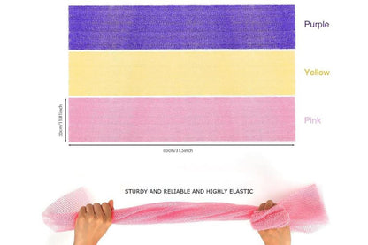 3Pcs African Bath Sponge Long Net Bath Sponge for Exfoliating Shower Body Scrubber
