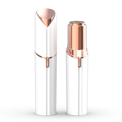 Rechargeable Womens Facial Hair Remover USB Face Shaver for Lip Chin Cheek-White