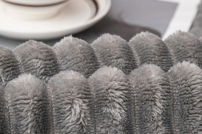 Super Soft Warm Flannel Plush Blankets Throws For Couch Sofa Bed-Grey