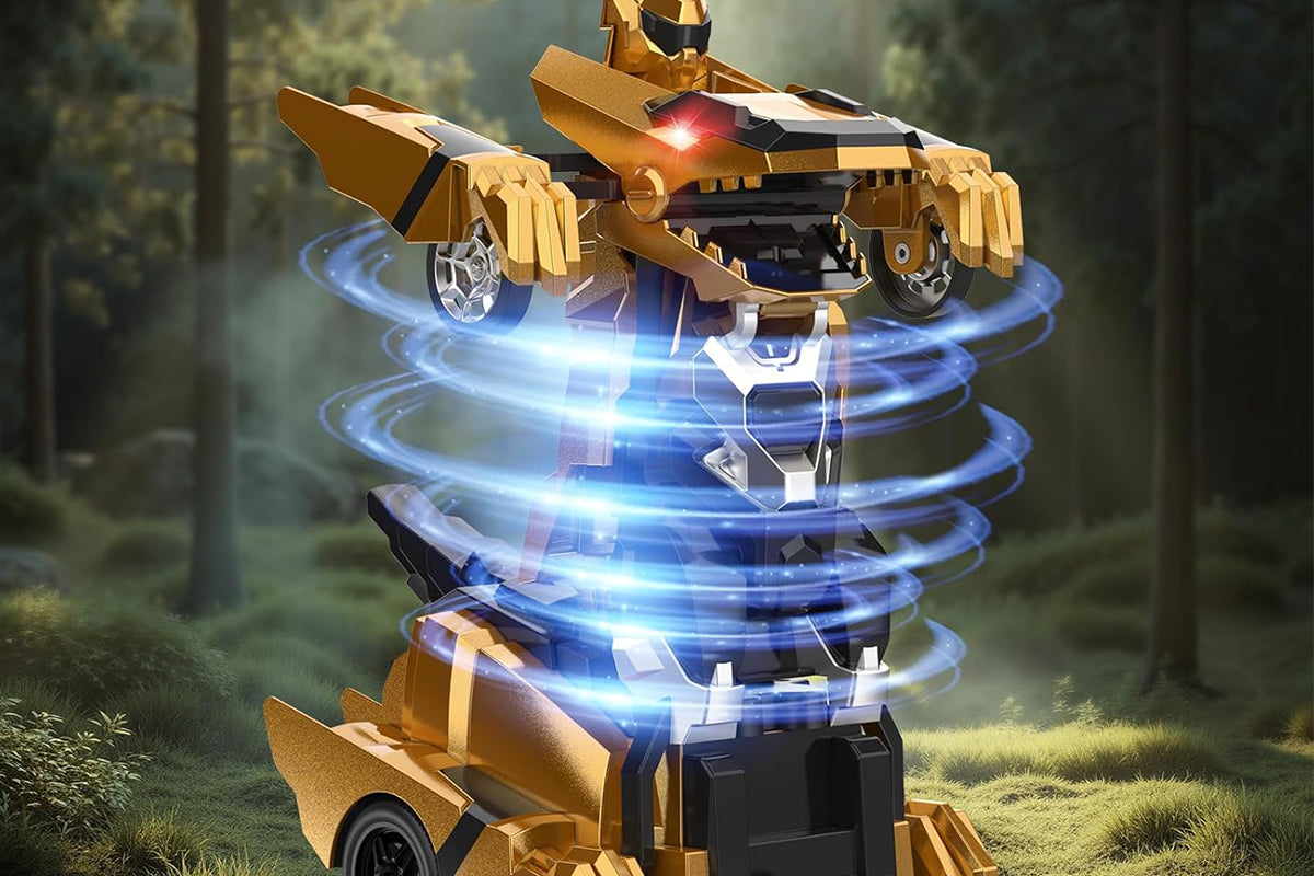 Dinosaur Transform Rc Cars 2.4Ghz Remote Control Car Transforming Robot-Yellow