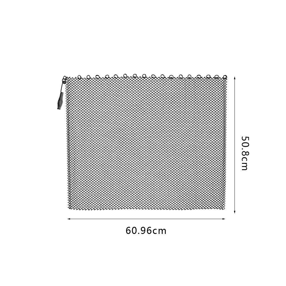 Set of 2Pcs Fireplace Mesh Screen Curtains Hearth Screen Decorative Spark Guard Chain