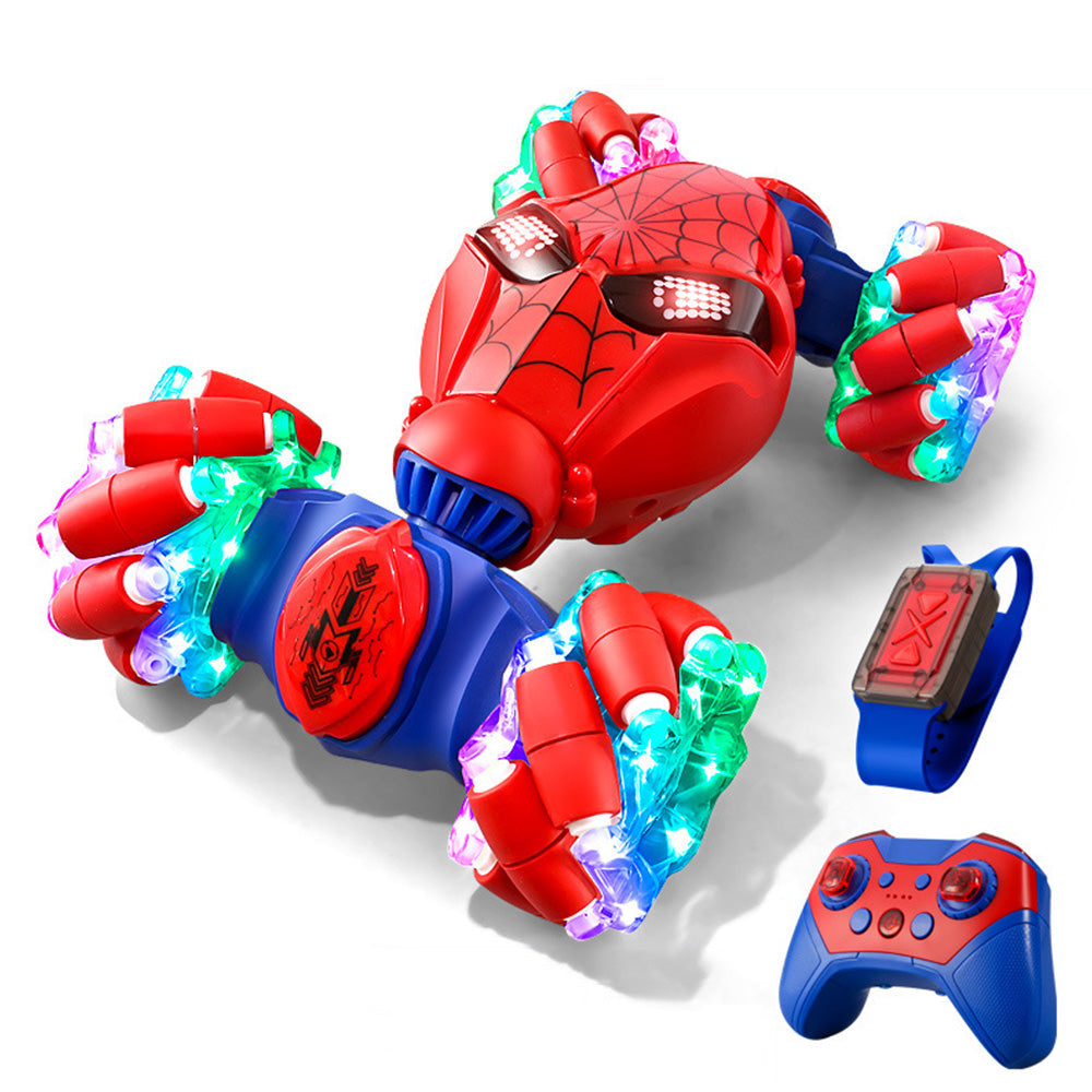 4WD Gesture Sensing RC Stunt Car with Drift Lights & Music Hand-Controlled Toy Red