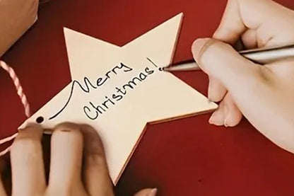 100Pcs Wooden Christmas Tree Decorations Assorted Blank Shapes for Painting