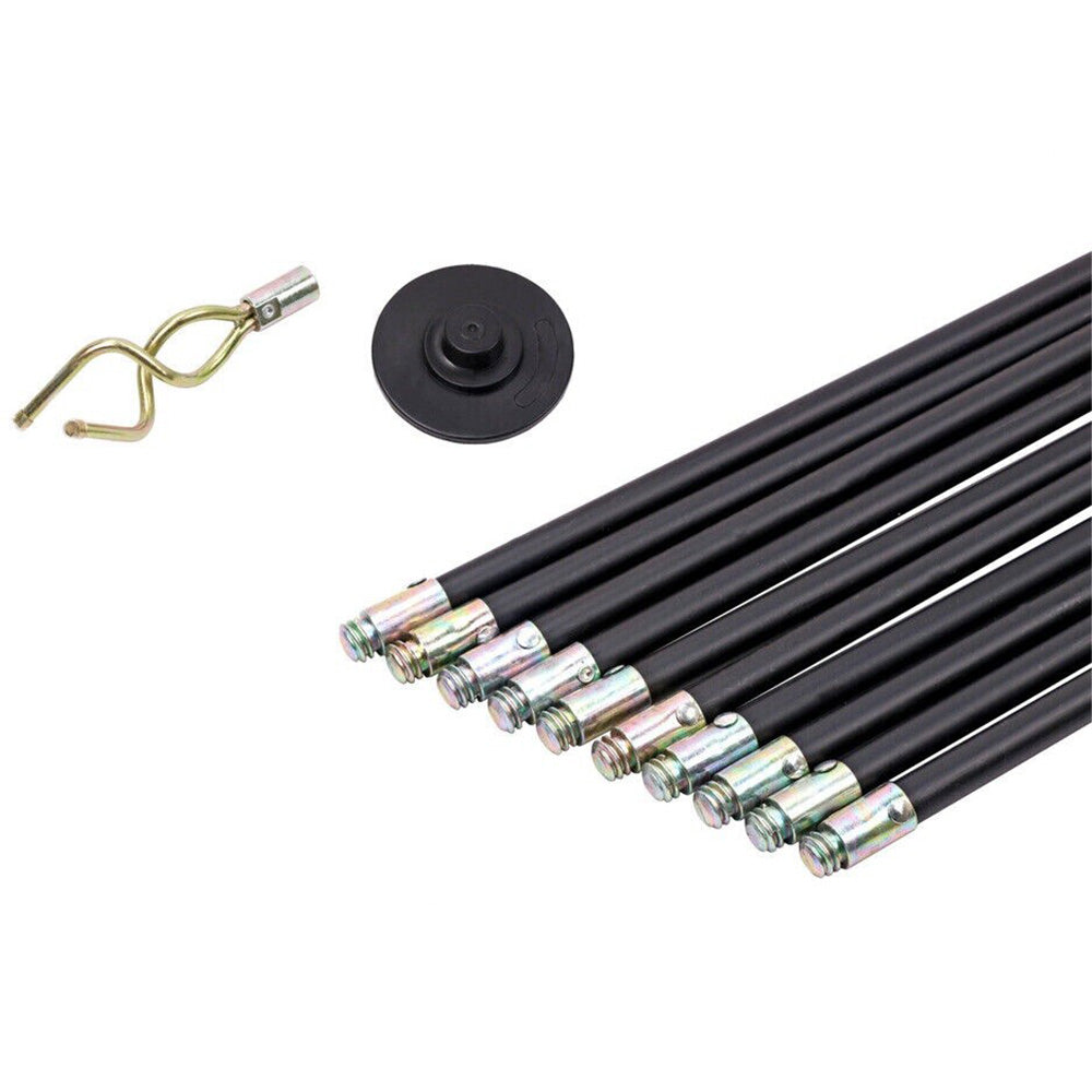 12 Piece Flexible Chimney Brush Set Drain Cleaner Rods for Pipe Dryer Vent Cleaning