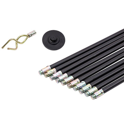 12 Piece Flexible Chimney Brush Set Drain Cleaner Rods for Pipe Dryer Vent Cleaning