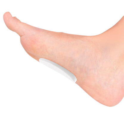 12Pcs Felt Forefoot Cushion Pads Oval Metatarsal Insoles for High Heels-White