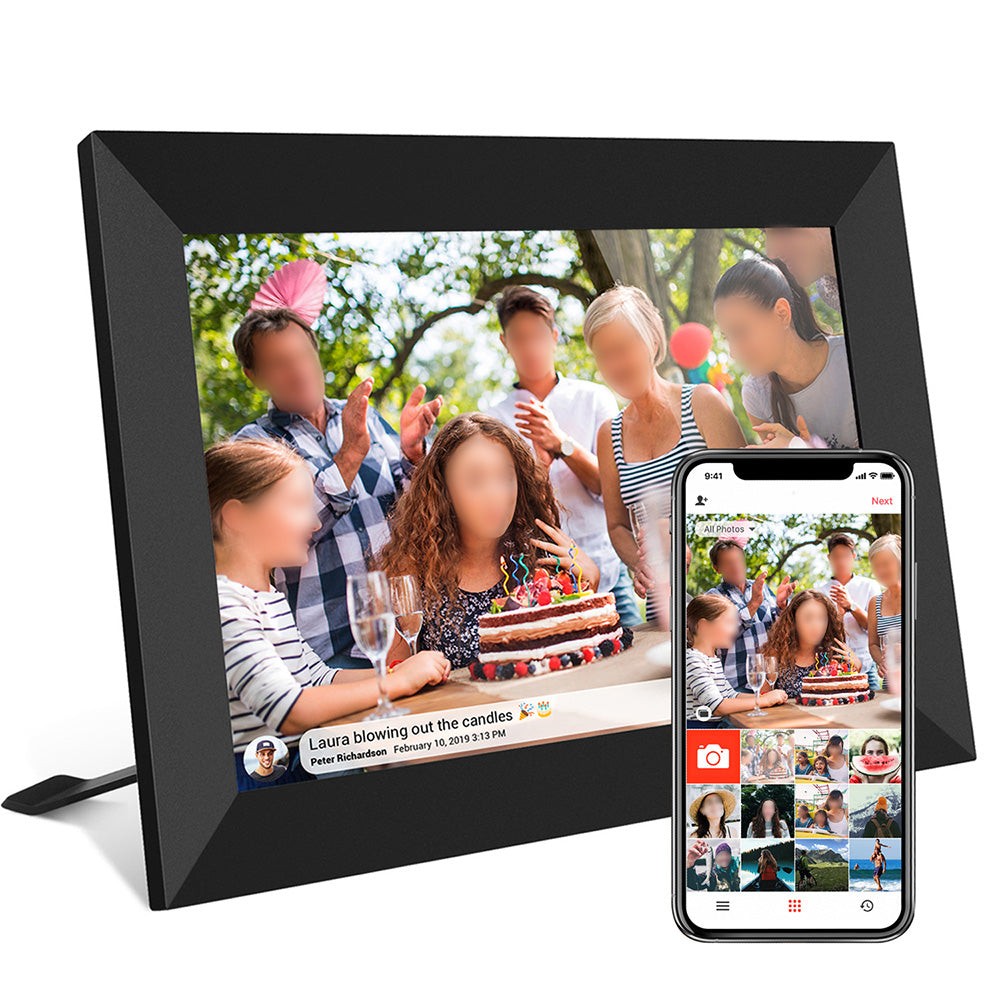 10.1 Inch Smart WiFi Digital Photo Frame with Frameo App Remote Sharing