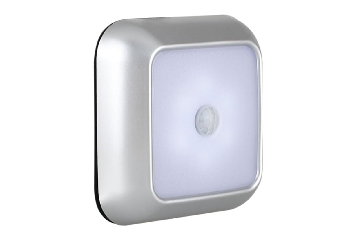 4Pcs LED Motion Sensor Night Light Cabinet Closet Stair Wall Lamp Light Cordless Light-White