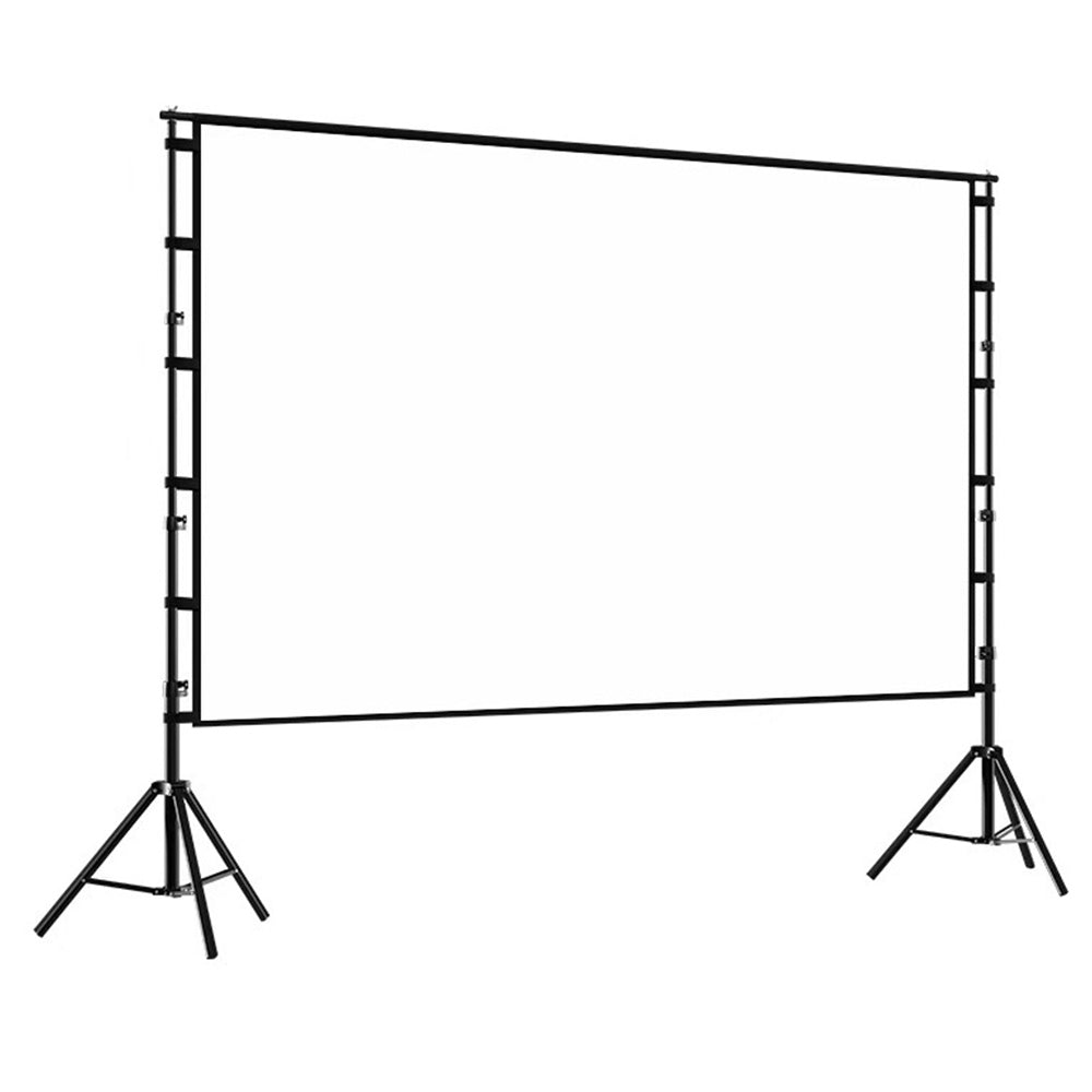 Portable Outdoor Projection Screen Double Stand Movie Screen with Carry Bag