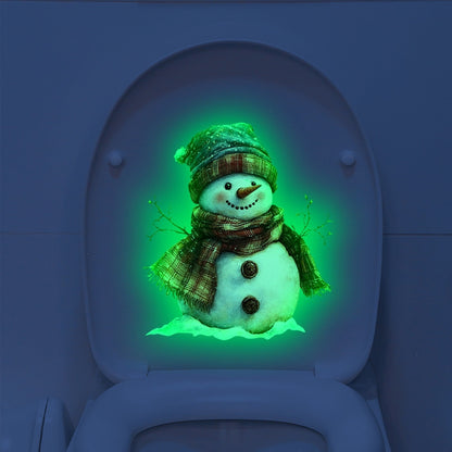 Christmas Glow in the Dark Wall Sticker Self Adhesive Snowman Sticker