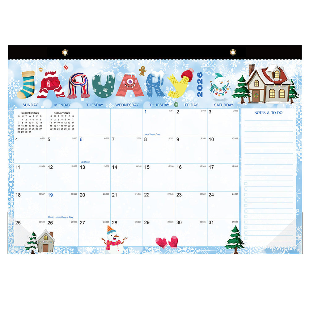 18-Month Desk Calendar (Jan 2026 ¨C June 2027) with Corner Protectors for Office Style 1