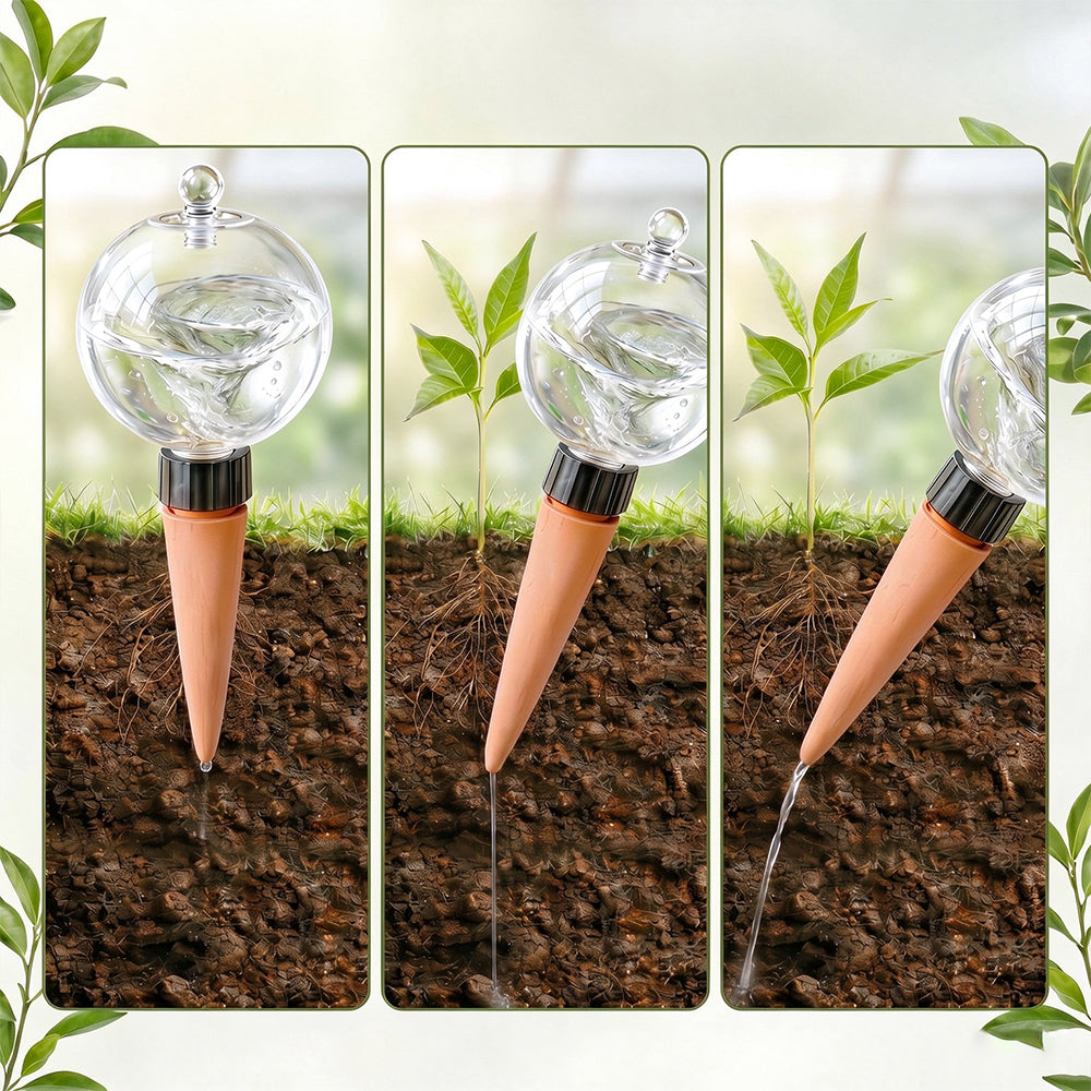 4 Pack 17oz Self Watering Globes Slow Release Waterer