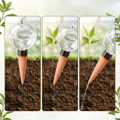 4 Pack 17oz Self Watering Globes Slow Release Waterer