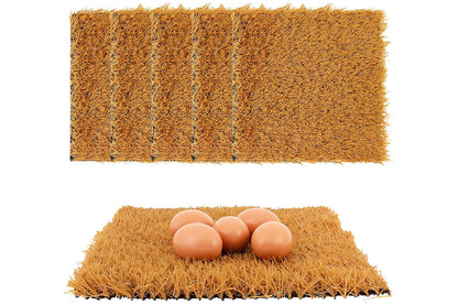 6Pcs Chicken Nesting Pads Artificial Grass Rug Carpet Washable Chicken Coop Bedding