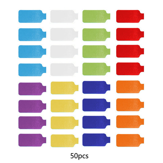 50Pcs Cable Labels Multi-Color Write On Cord Labels Cable Tags for Cable Management and Identification