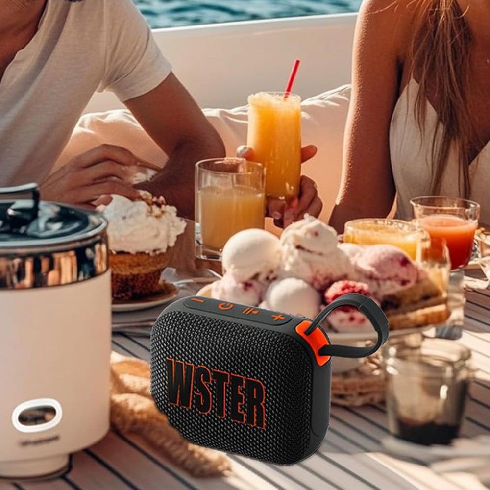 Mini Portable Outdoor Bluetooth 5.4 Speaker IPX4 Waterproof TWS Pairing-Black