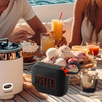 Mini Portable Outdoor Bluetooth 5.4 Speaker IPX4 Waterproof TWS Pairing-Black