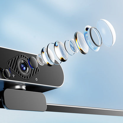 4K USB Webcam with Mic Full HD Computer Camera for Desktop and Laptop